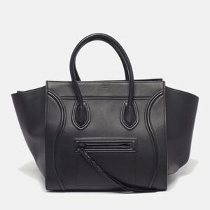 Celine Phantom Luggage Medium Black Leather Tote